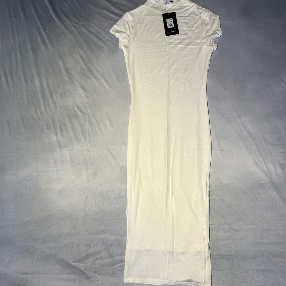 Long Spandex Dress - WHITE